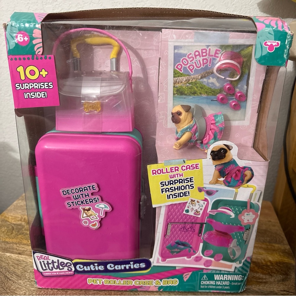 Real Littles Cutie Carries Pet Roller Case & Bag Set NEW